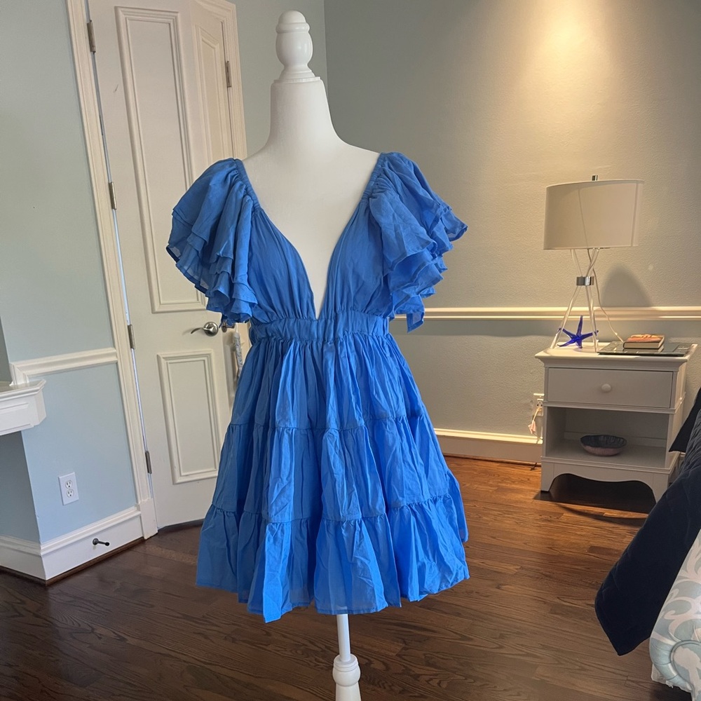 Erika Peña VALE SHORT DRESS AZURE BLUE O/S